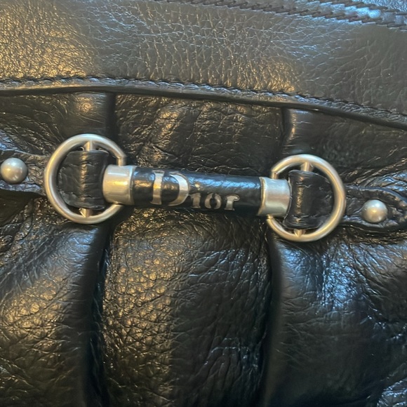 CHRISTIAN DIOR Authentic Black Large Frame Pocket Satchel Bag - Picture 5 of 12